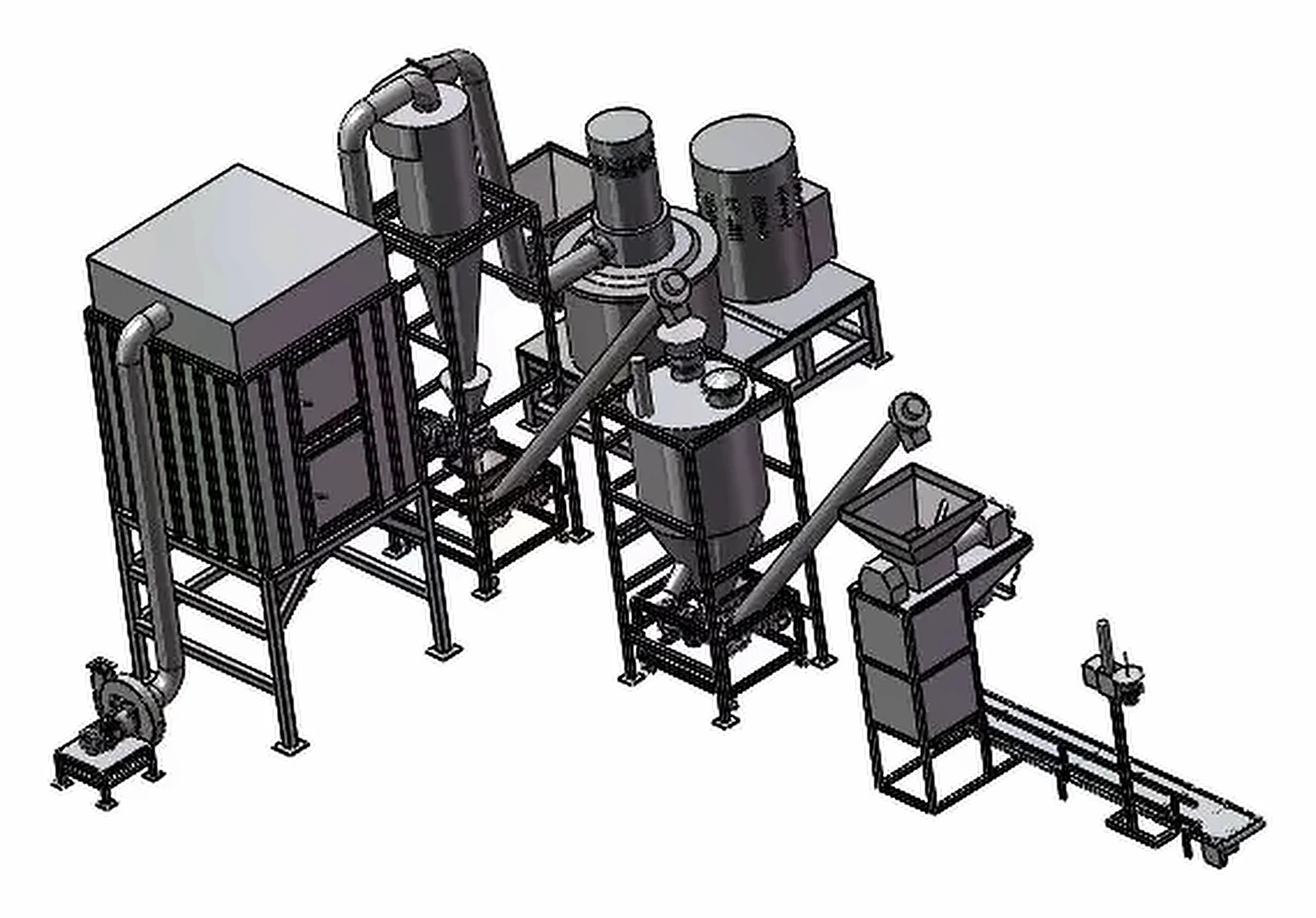 CAD drawing of the line, view 1