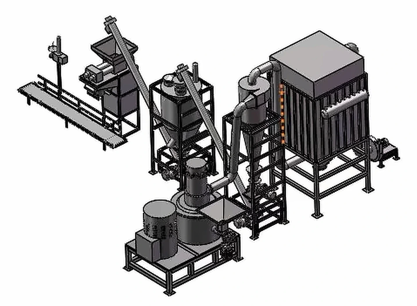 CAD drawing of the line, view 3