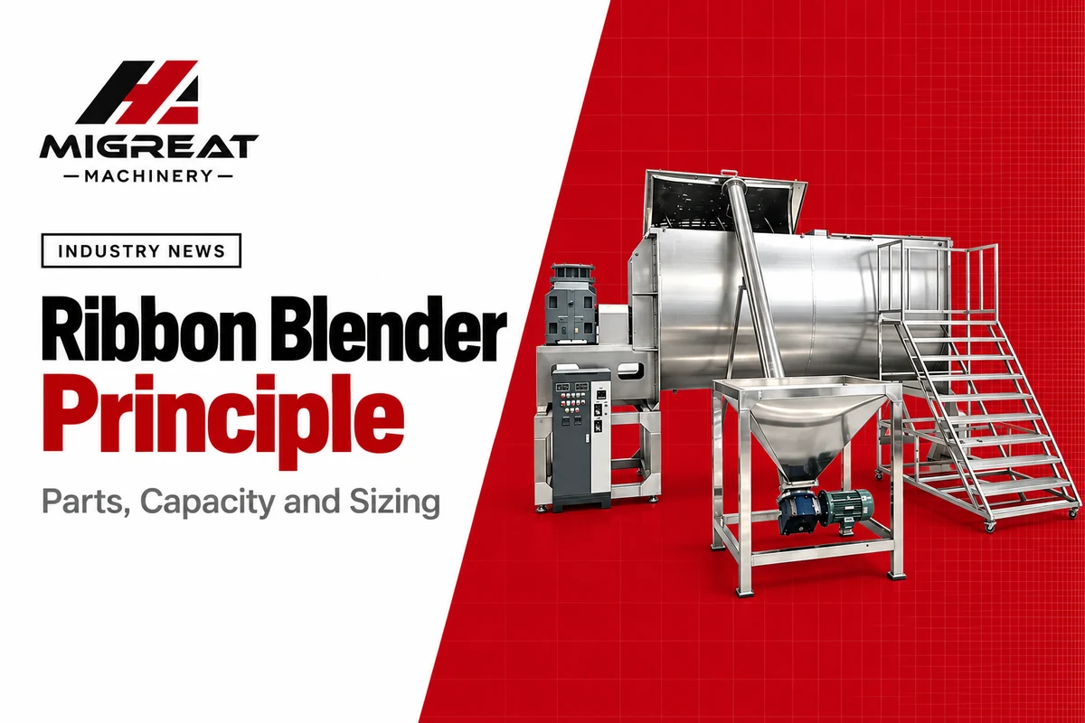 Ribbon Blender Working Principle, Parts and Capacity