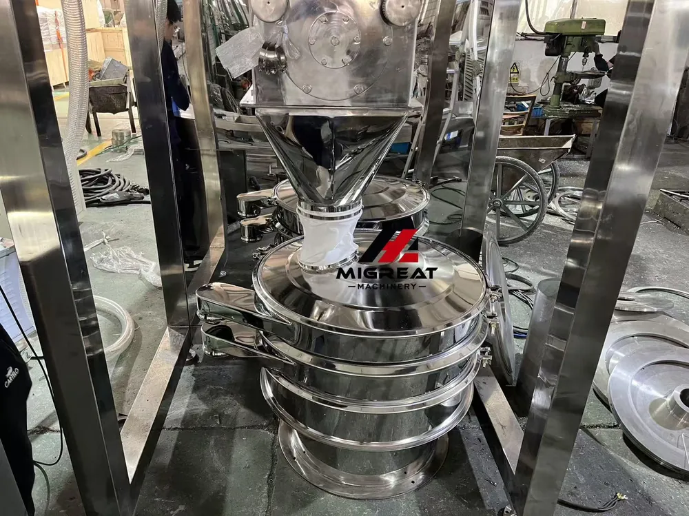 Machine with sifting stack