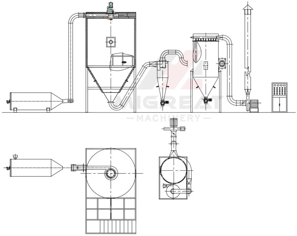 LPG spray dryer drawing