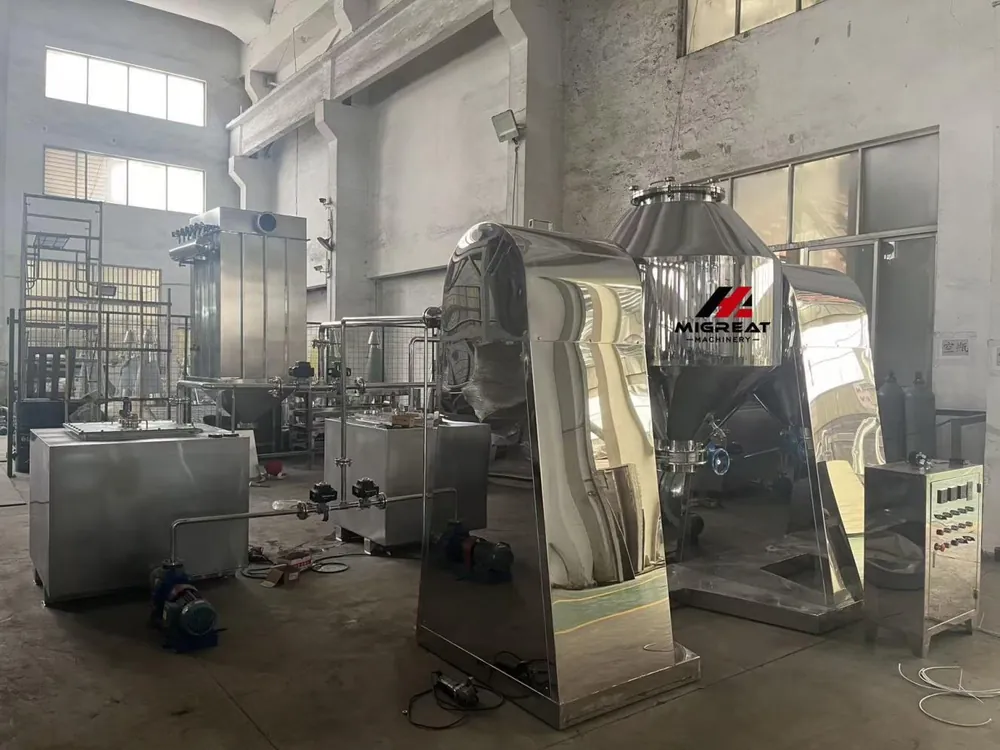 SZG double cone rotary vacuum dryer in the workshop