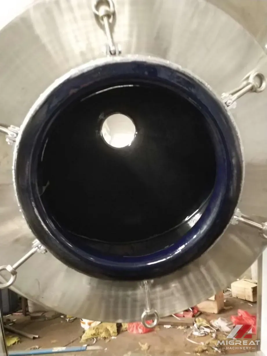 Opening of the SZG double cone vessel