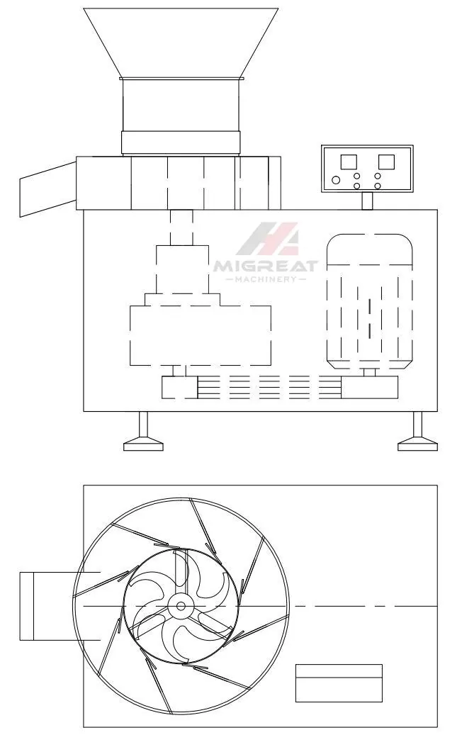 ZLG rotary granulator drawing